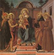 Francesco di Stefano called Pesellino The Virgin and Child Surrounded (mk05) china oil painting reproduction